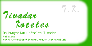 tivadar koteles business card